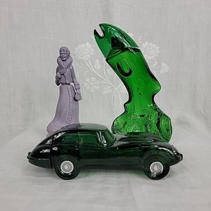 Avon Jaguar Car Decanter Rainbow Fashion Deep Woods After Shave 5 oz EMPTY